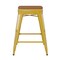 Flash Furniture 24" Yellow Metal Stool-Teak Poly Seat CH-31320-24-YL-PL2T-GG - alternate 8